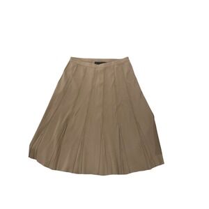 Grace Dane Lewis Knit Pleated Midi Skirt Tan  Size 1X